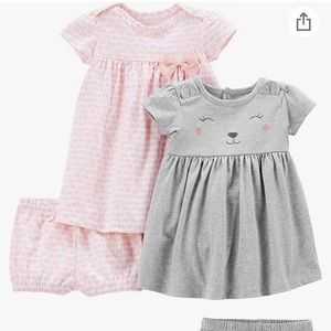 🌸 Simple Joys by Carter'sBaby Girls' Short-Sleeve Dress Sets, Pack of 2 NWOT